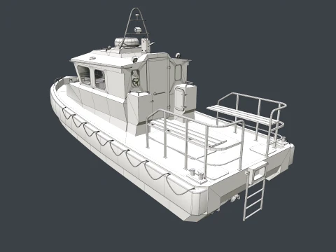 Rescue Motorboat --85-- 3D Model