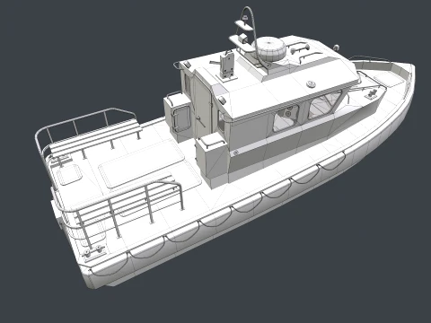 Rescue Motorboat --85-- 3D Model