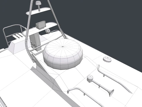 Rescue Motorboat --85-- 3D Model