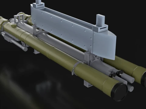 Rocket Launcher 9K38 Igla --86-- 3D Model