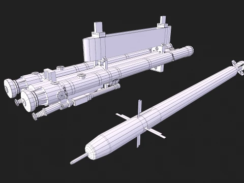 Rocket Launcher 9K38 Igla --86-- 3D Model