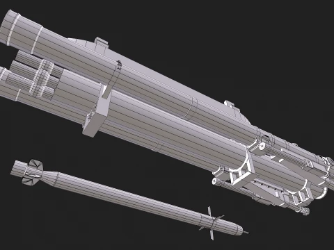 Rocket Launcher 9K38 Igla --86-- 3D Model