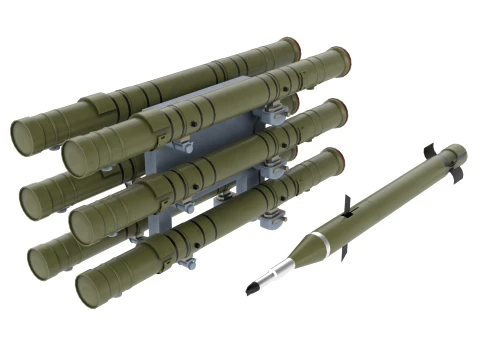Raketenwerfer 9M120 Ataka --87-- 3D Modell
