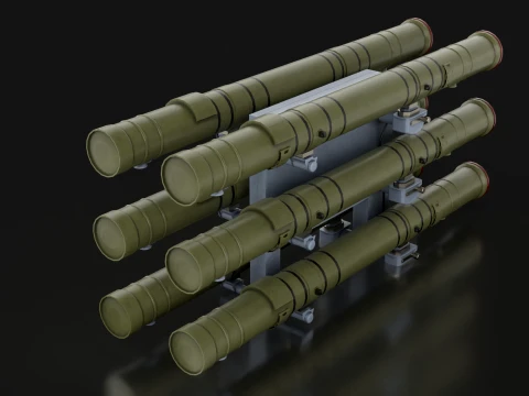 Rocket Launcher 9M120 Ataka --87-- 3D Model