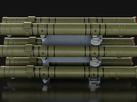 Rocket Launcher 9M120 Ataka --87-- 3D Model