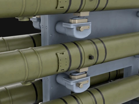 Rocket Launcher 9M120 Ataka --87-- 3D Model