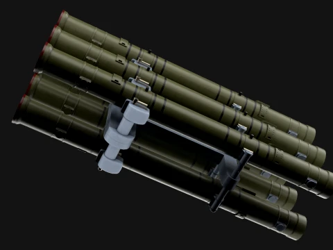 Rocket Launcher 9M120 Ataka --87-- 3D Model