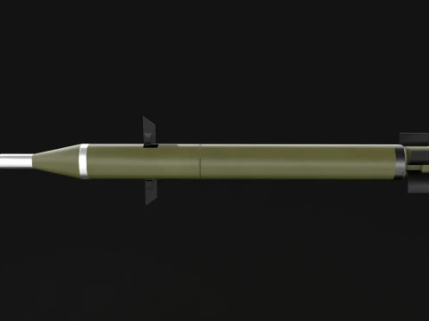 Rocket Launcher 9M120 Ataka --87-- 3D Model