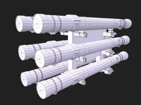 Rocket Launcher 9M120 Ataka --87-- 3D Model