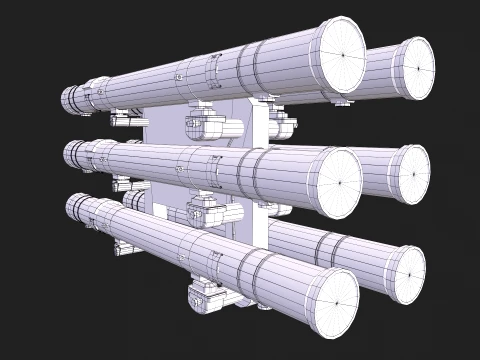 Rocket Launcher 9M120 Ataka --87-- 3D Model