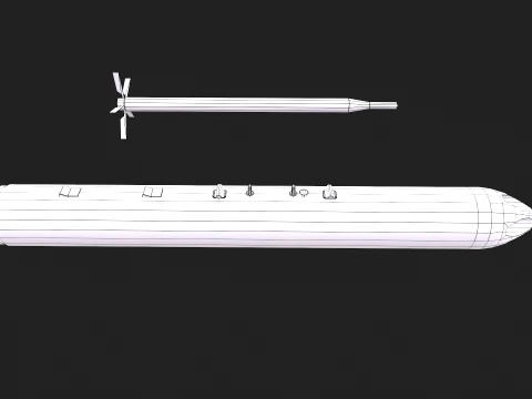 Rocket Launcher B-13 --88-- 3D Model