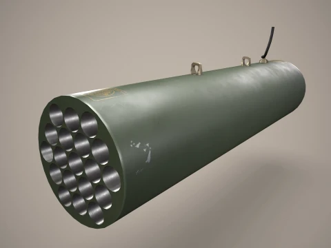 Rocket Launcher FZ207 With Missiles --89-- 3D Model