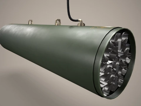 Rocket Launcher FZ207 With Missiles --89-- 3D Model