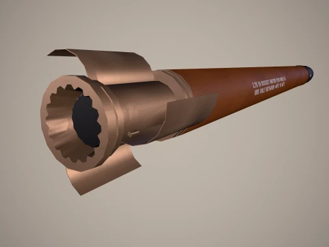 Rocket Launcher FZ207 With Missiles --89-- 3D Model