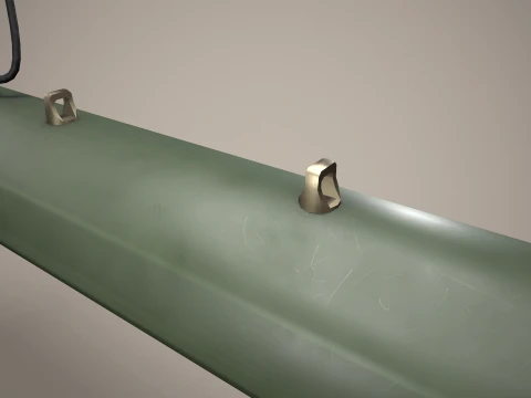 Rocket Launcher FZ219 With Missiles --90-- 3D Model