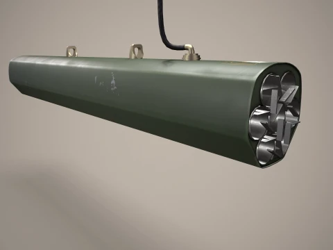 Rocket Launcher FZ220 With Missiles --91-- 3D Model
