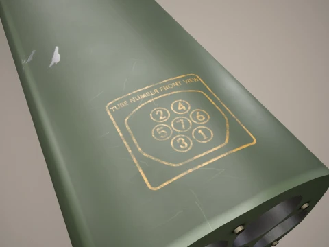 Rocket Launcher FZ220 With Missiles --91-- 3D Model