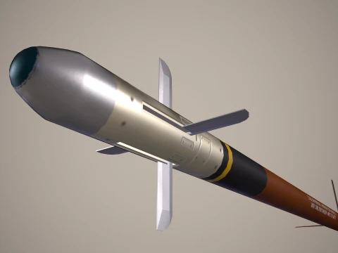 Rocket Launcher FZ220 With Missiles --91-- 3D Model