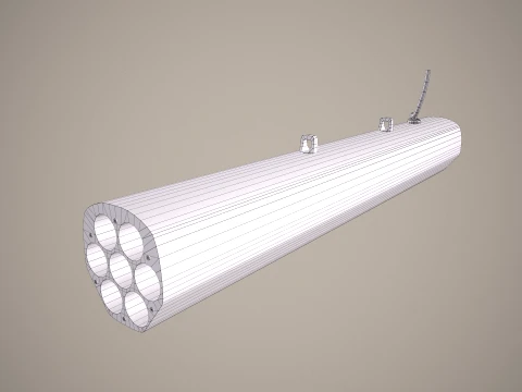 Rocket Launcher FZ220 With Missiles --91-- 3D Model