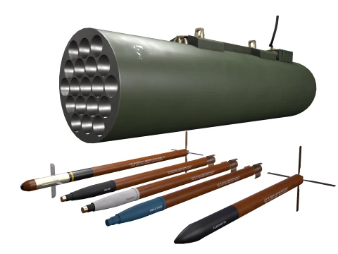 Rocket Launcher FZ225 With Missiles --92-- 3D Model