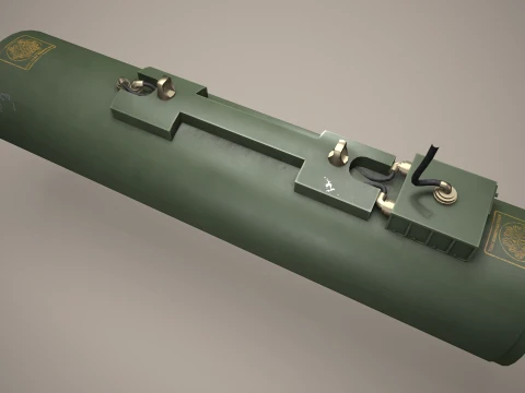 Rocket Launcher FZ225 With Missiles --92-- 3D Model
