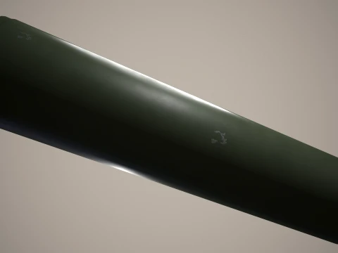 Rocket Launcher FZ225 With Missiles --92-- 3D Model