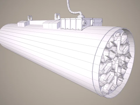 Rocket Launcher FZ225 With Missiles --92-- 3D Model