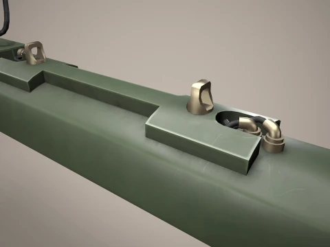 Rocket Launcher FZ231 With Missiles --93-- 3D Model