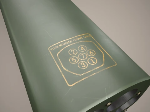 Rocket Launcher FZ231 With Missiles --93-- 3D Model