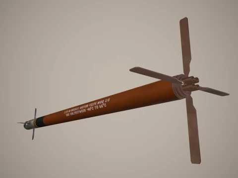 Rocket Launcher FZ231 With Missiles --93-- 3D Model