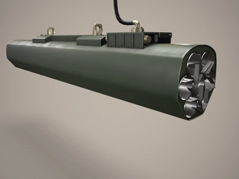 Rocket Launcher FZ233 With Missiles --94-- 3D Model