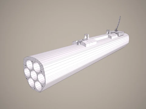 Rocket Launcher FZ233 With Missiles --94-- 3D Model