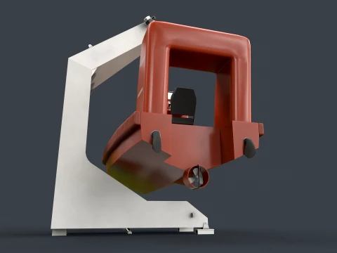 Ship Davit With Motorboat --98-- 3D Model