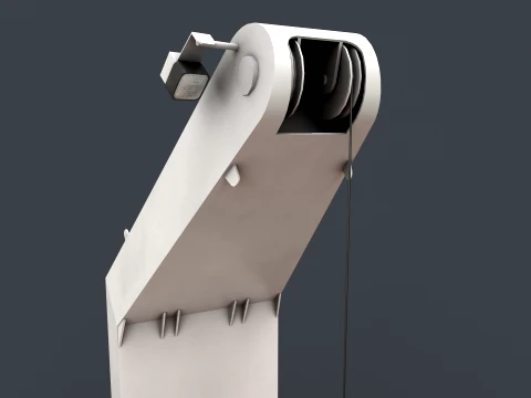 Ship Davit With Motorboat --98-- 3D Model
