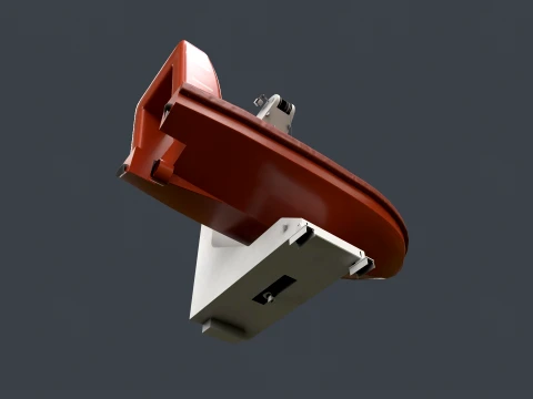 Ship Davit With Motorboat --98-- 3D Model