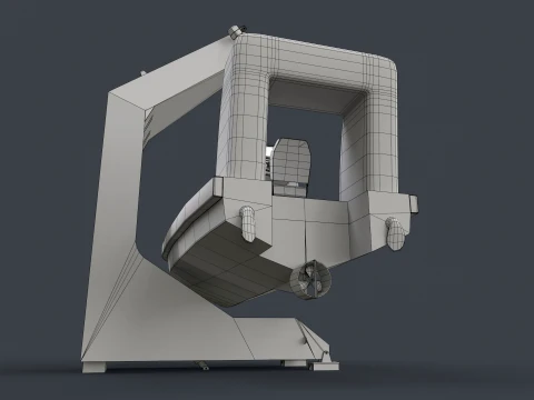 Ship Davit With Motorboat --98-- 3D Model