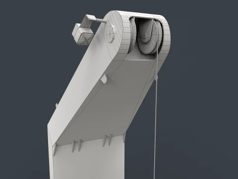 Ship Davit With Motorboat --98-- 3D Model