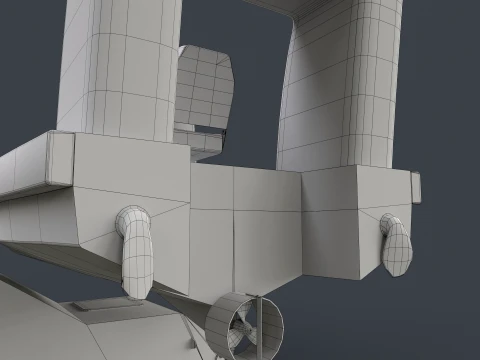 Ship Davit With Motorboat --98-- 3D Model