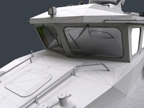 Ship Davit With Motorboat --99-- 3D Model