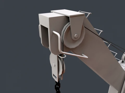 Ship Davit With Rescue Boat --100-- 3D Model