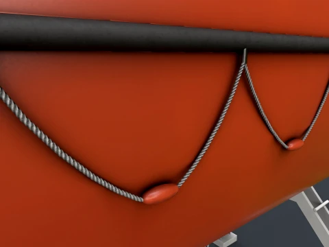 Ship Davit With Rescue Boat --100-- 3D Model