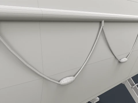 Ship Davit With Rescue Boat --100-- 3D Model
