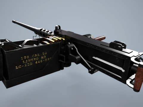 M2 Browning Maschinengewehr --73-- 3D Modell