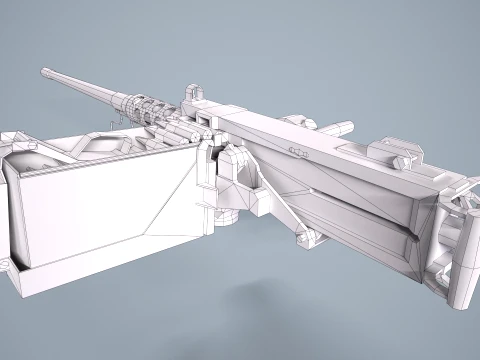 M2 Browning Maschinengewehr --73-- 3D Modell