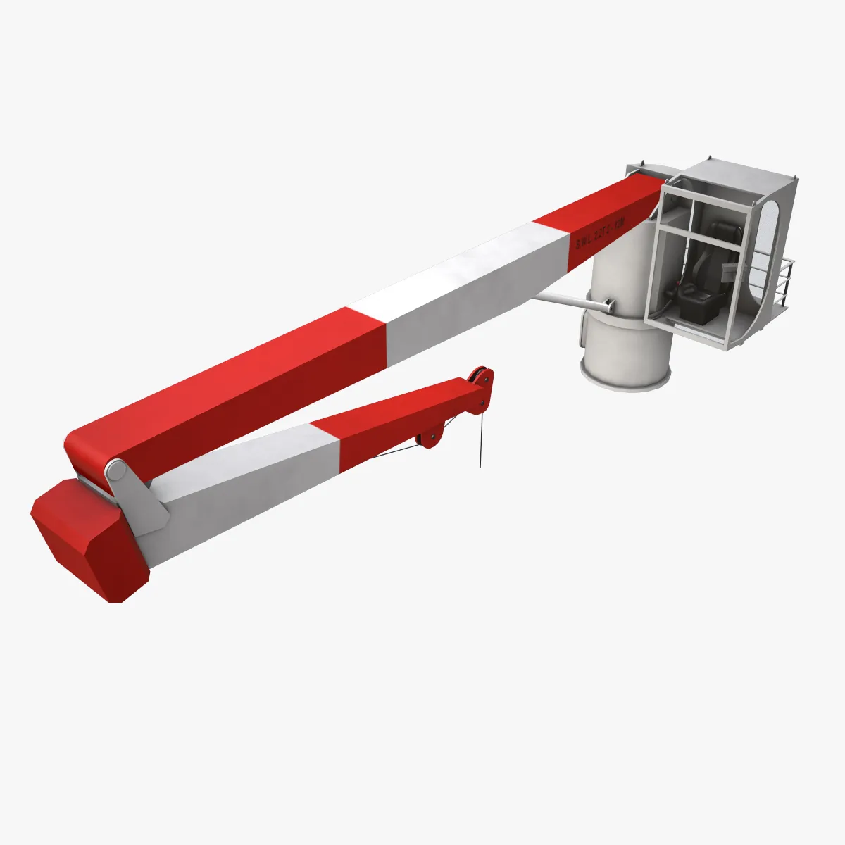 Ship Deck Crane --101-- 3D Model .c4d .max .obj .3ds .fbx .stl .blend 