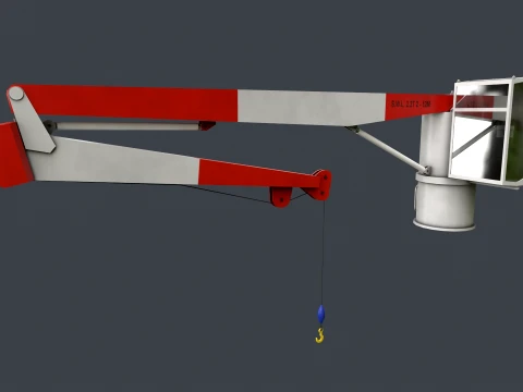 Ship Deck Crane --101-- 3D Model