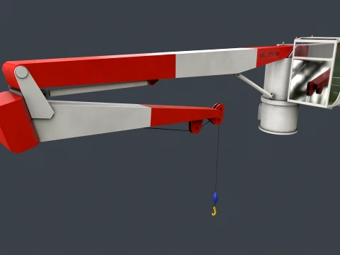 Ship Deck Crane --101-- 3D Model