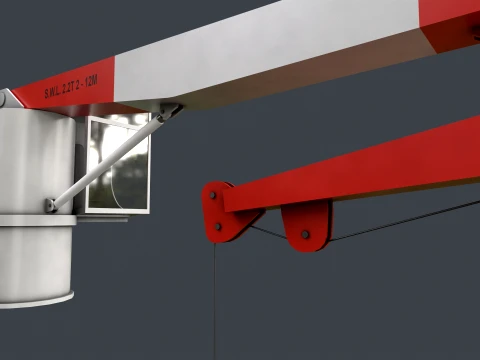 Ship Deck Crane --101-- 3D Model