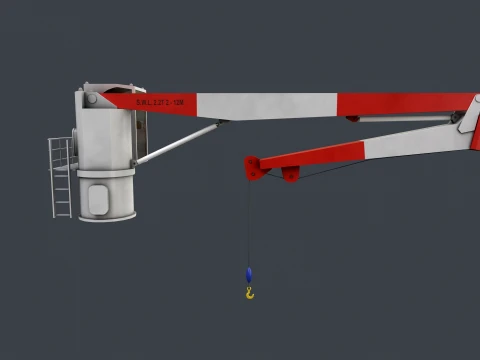 Ship Deck Crane --101-- 3D Model
