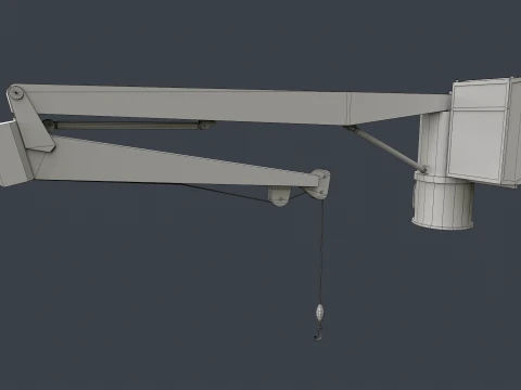 Ship Deck Crane --101-- 3D Model